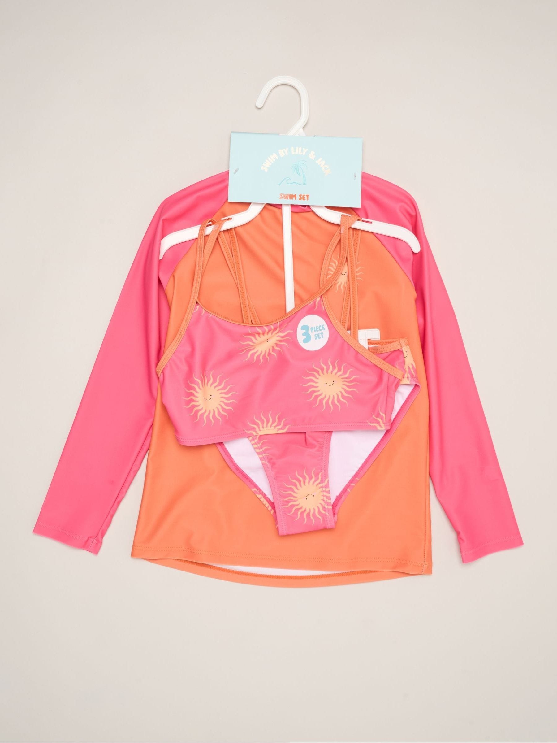 Miss Pink Sun Printed Bikini With Rash Guard image 2