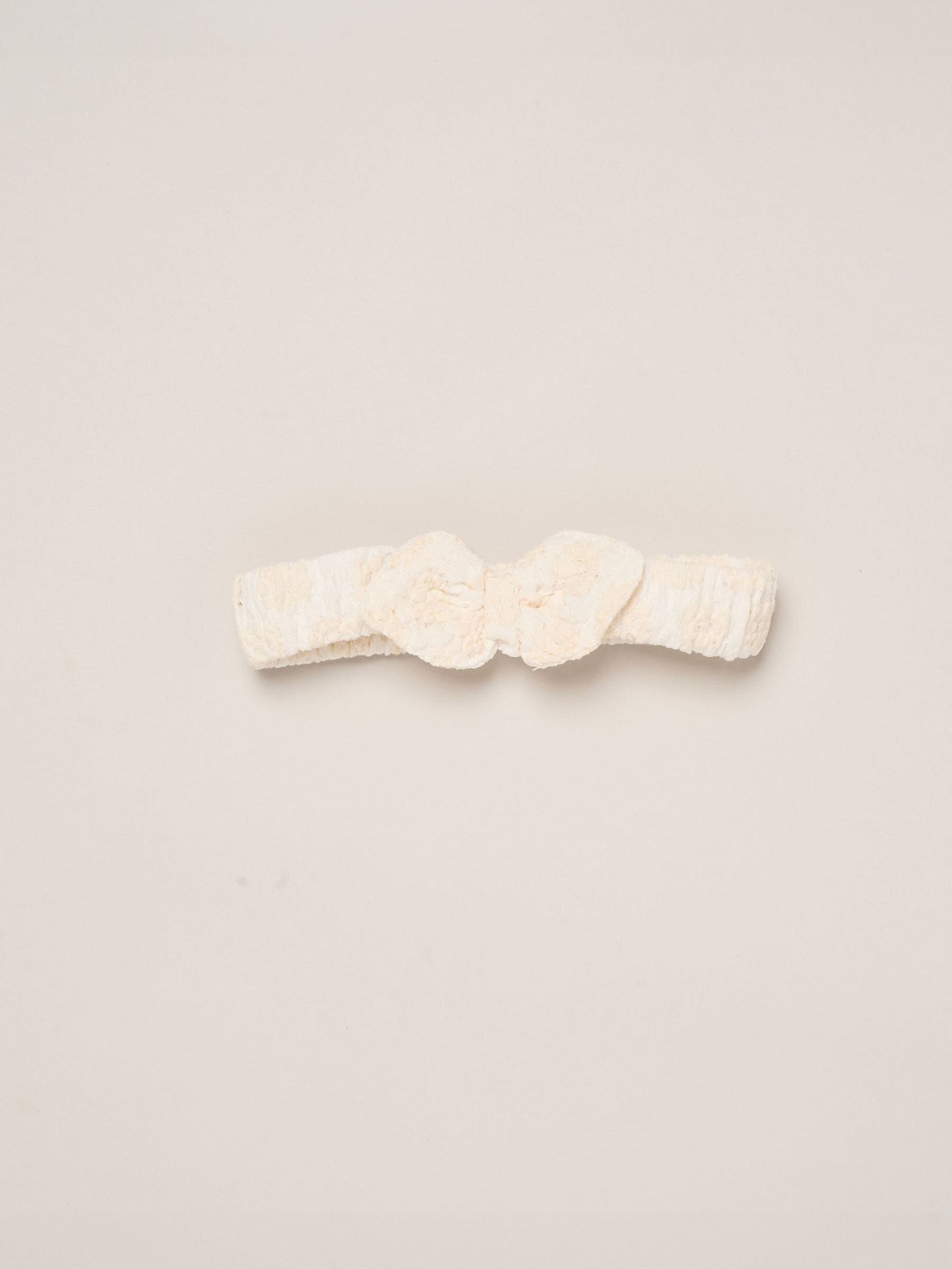 Miss White Textured Dress And Headband Outfit Set image 5