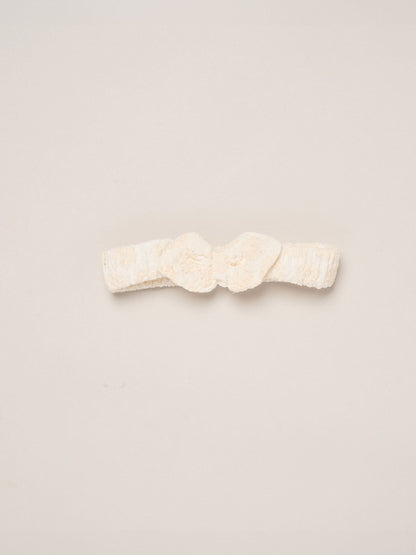 Miss White Textured Dress And Headband Outfit Set image 5