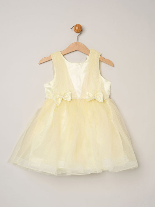 Dsiney Kidz - Miss Yellow Tulle Dress With Rhinestone And Bows Set image 1