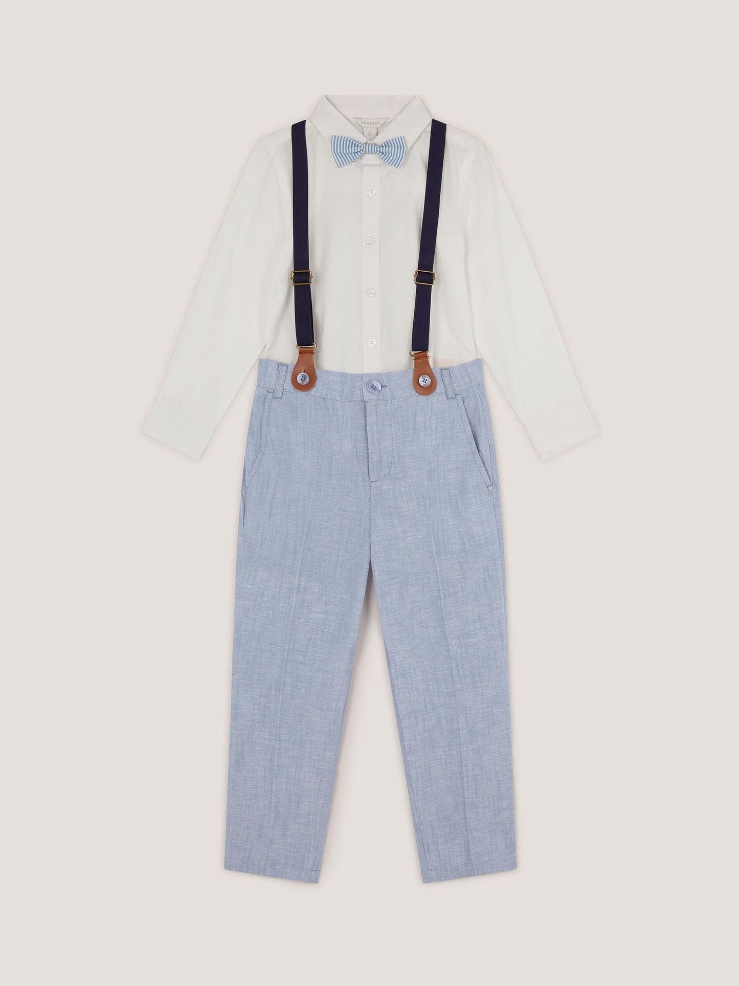 Monsoon Blue Aiden Shirt and Trouser with Braces image 1