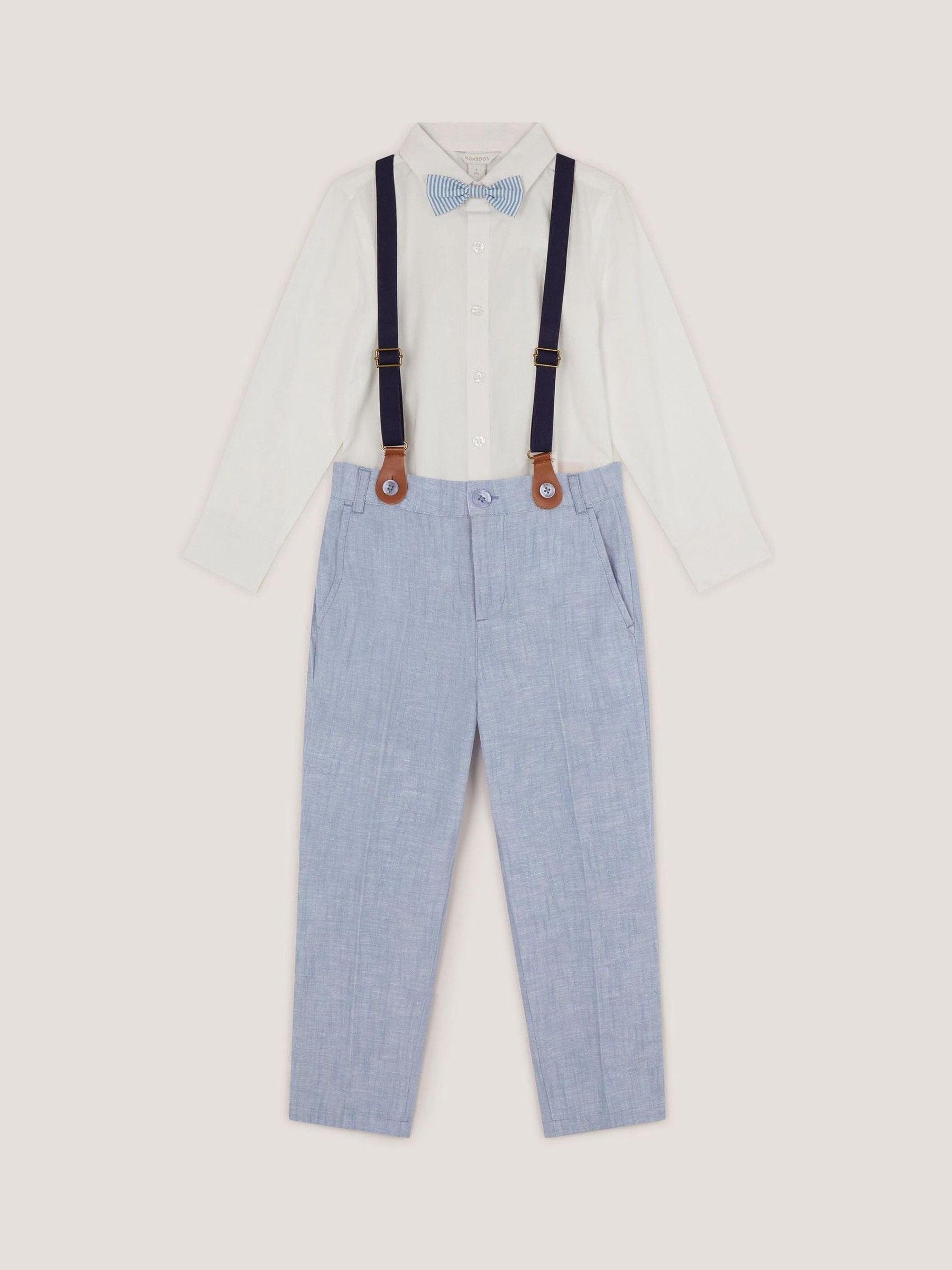 Monsoon Blue Aiden Shirt and Trouser with Braces image 1