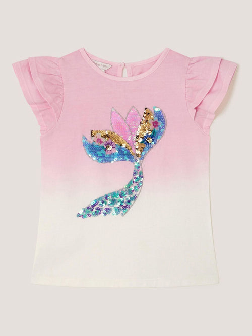 Monsoon Pink Mermaid Ombré T-Shirt image 1