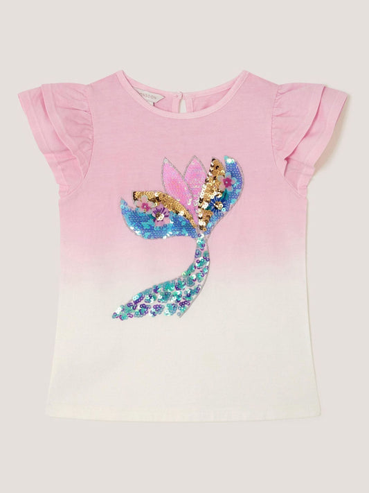 Monsoon Pink Mermaid Ombré T-Shirt image 1