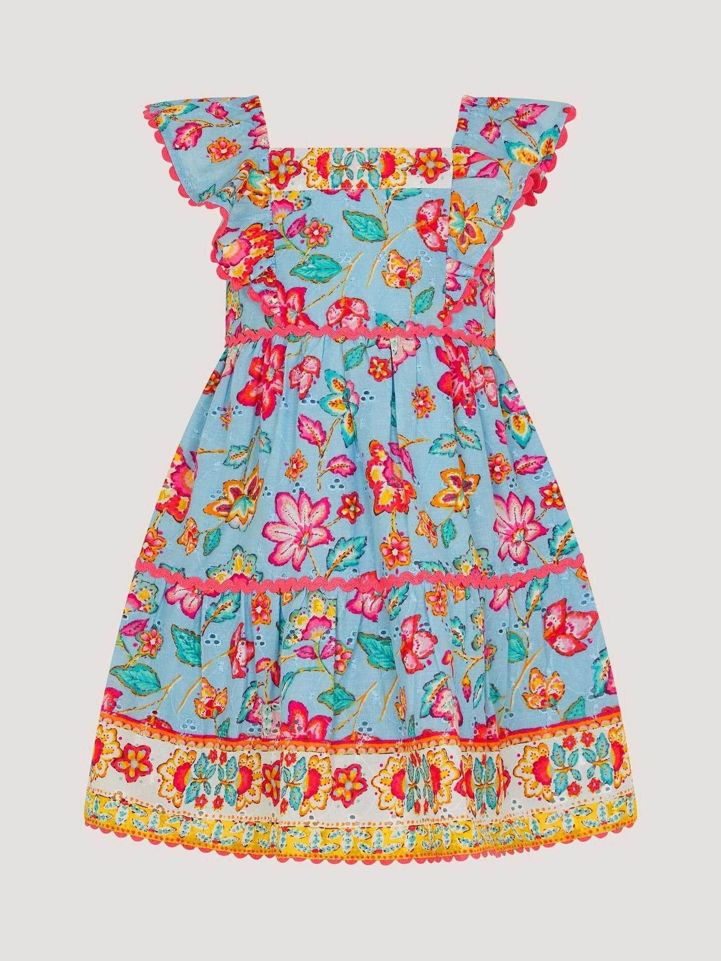 Monsoon Blue Baby Adara Floral Print Dress image 1