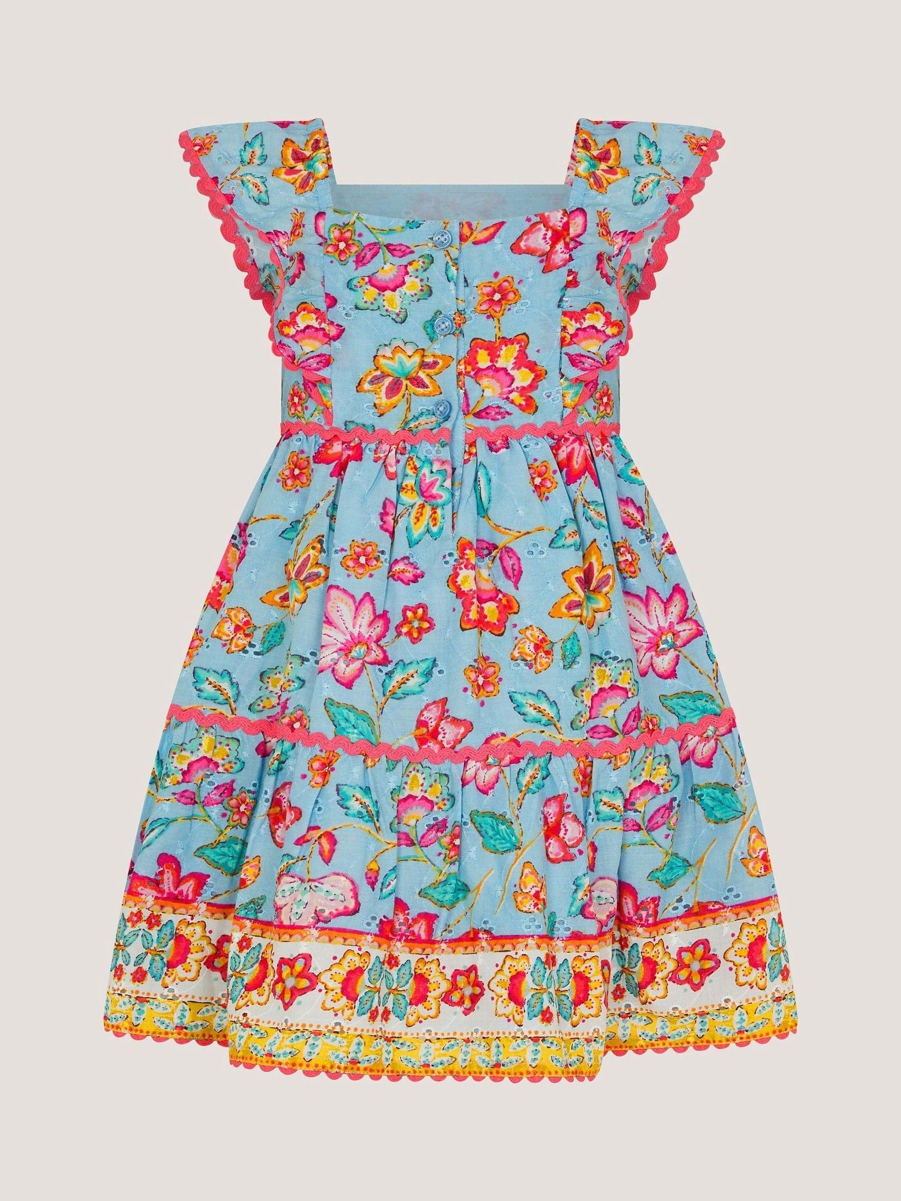 Monsoon Blue Baby Adara Floral Print Dress image 2