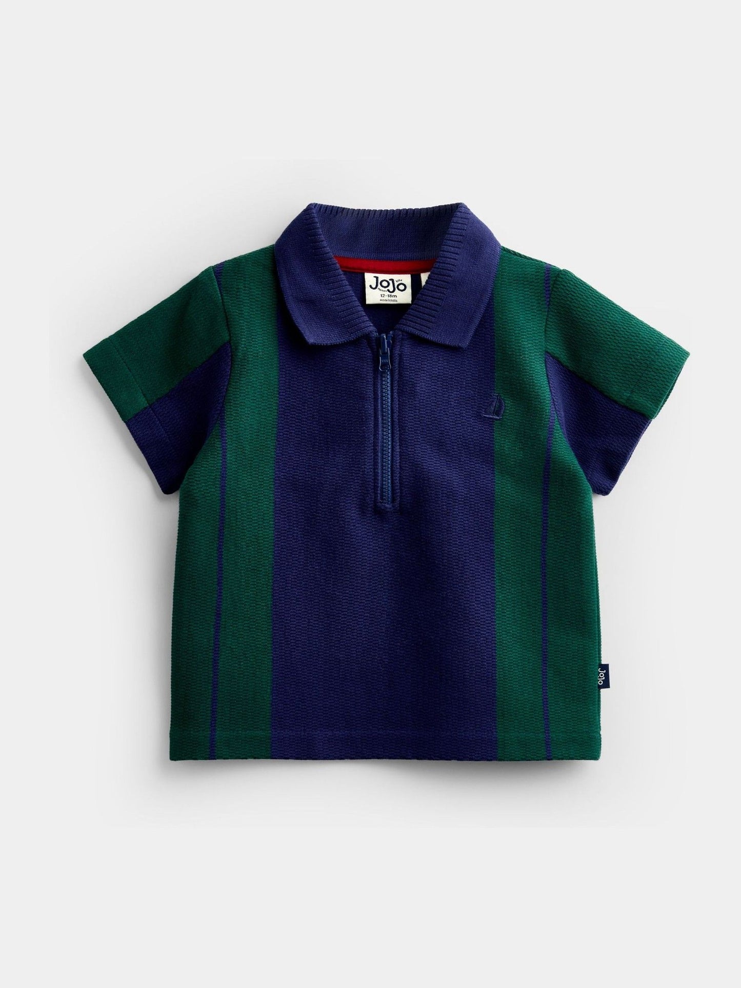 Dsiney Kidz - Jojo Maman Bébé Navy Blue Quater Zip Polo Shirt image 1