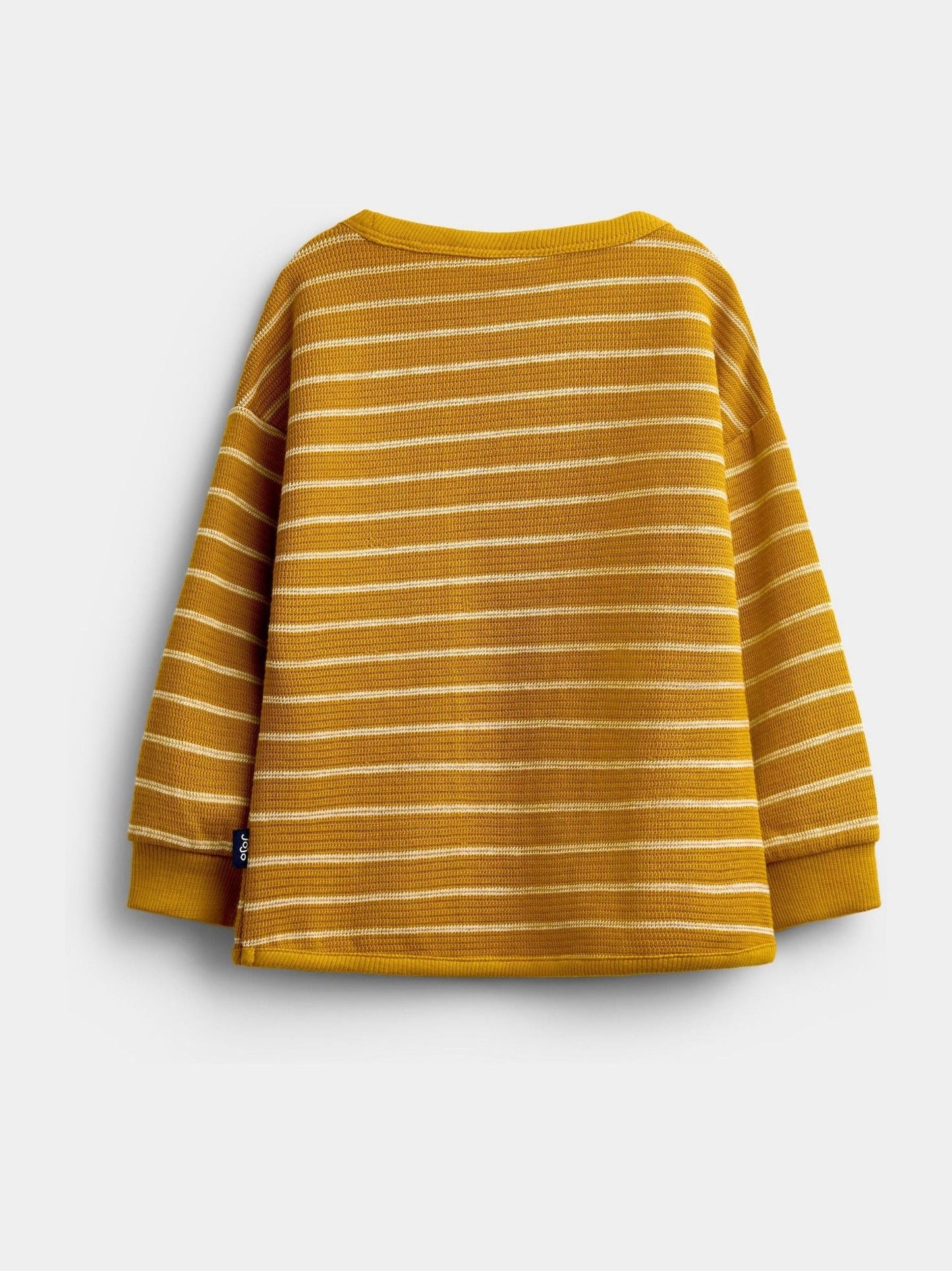 Dsiney Kidz - Jojo Maman Bébé Mustard Yellow Mountain Stripe Long Sleeve Appliqué Top image 2