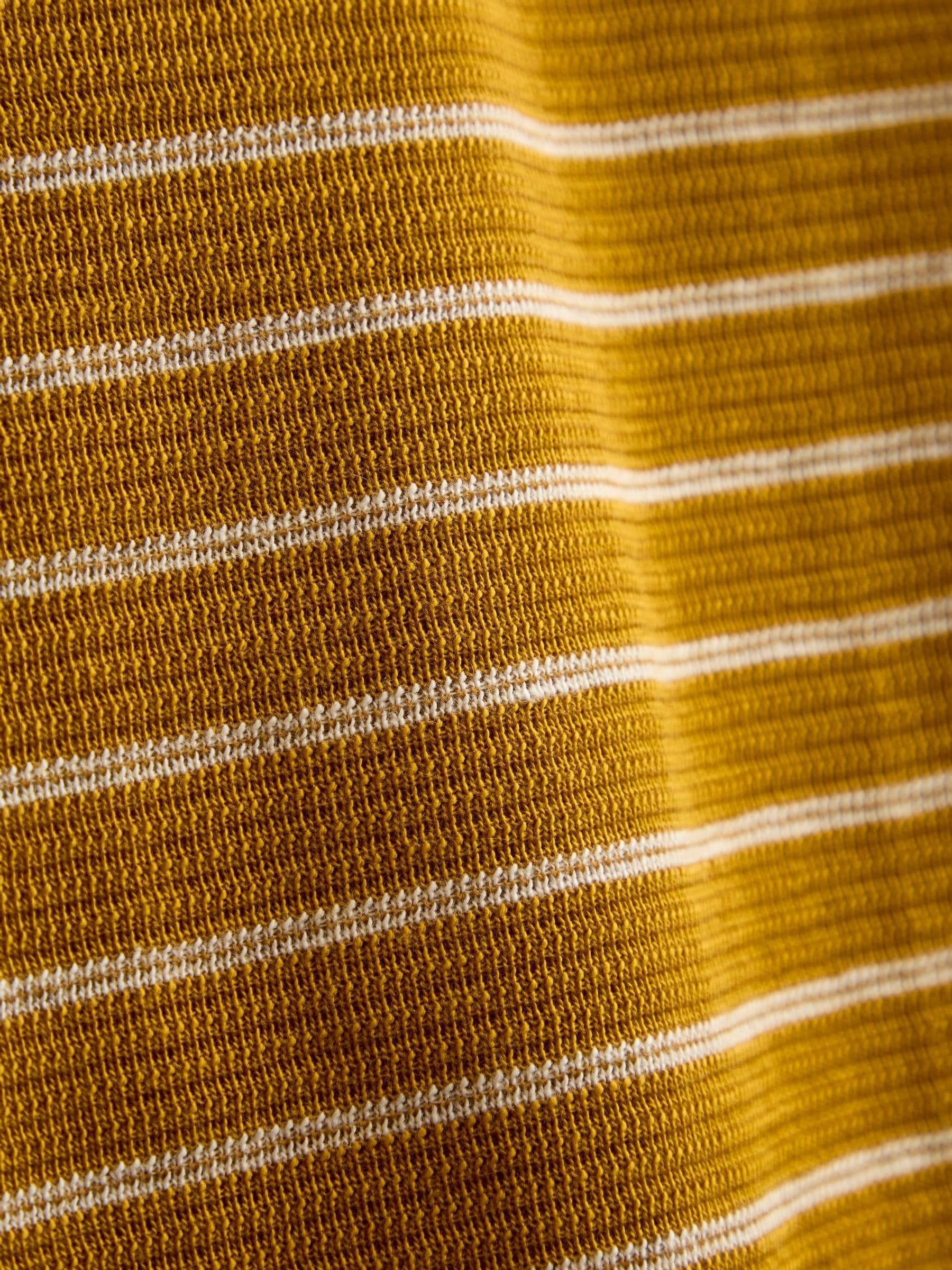 Dsiney Kidz - Jojo Maman Bébé Mustard Yellow Mountain Stripe Long Sleeve Appliqué Top image 4