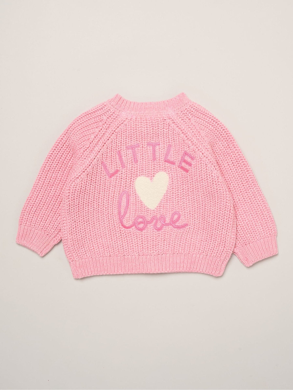 Rock-A-Bye Baby Boutique Pink Embroidered Knitted Cardigan - image 1