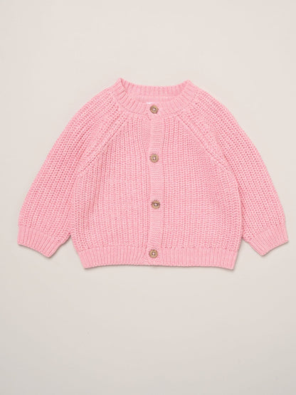 Rock-A-Bye Baby Boutique Pink Embroidered Knitted Cardigan - image 2