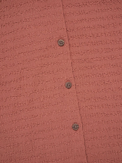 Miss Red Textured Top Wide Leg Trousers And Scrunchie Outfit Set image 6