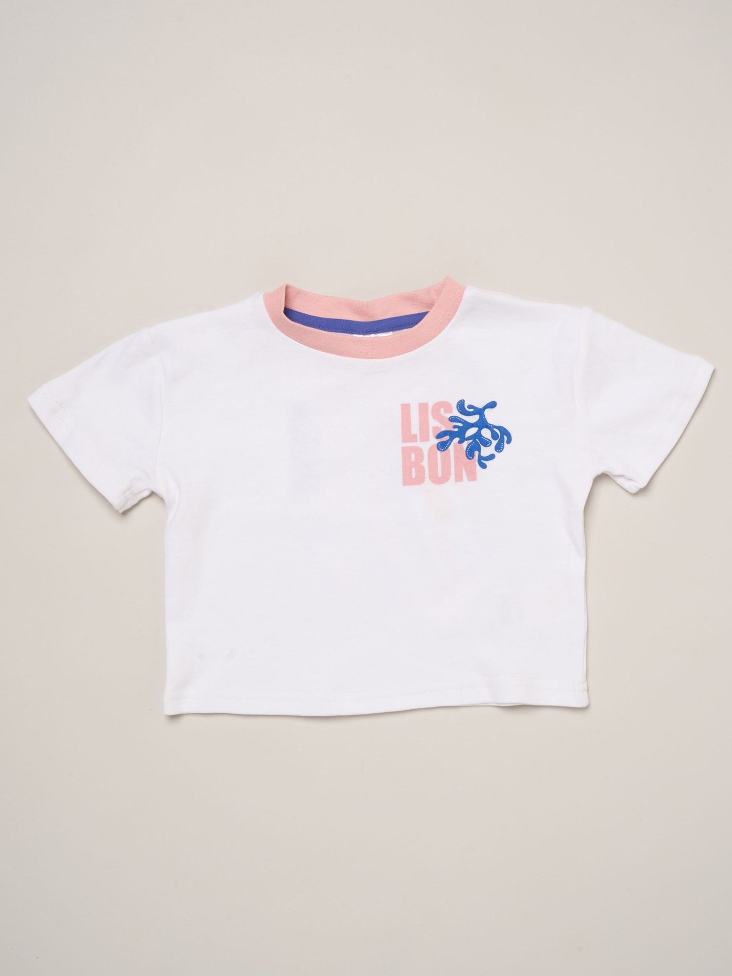 Miss Blue Lisbon Printed Ringer Tee And Wide-Leg Set image 3