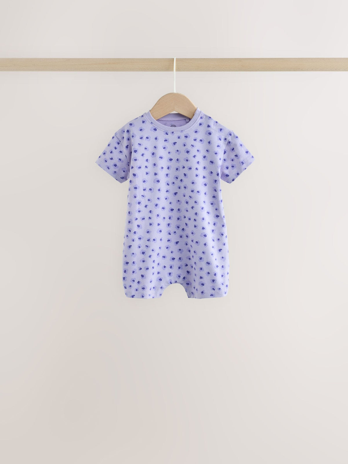 Back Printed Button Through Baby Rompers 3 Pack image 4