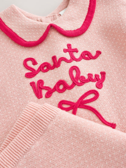 Pink Santa Knitted Baby Jumper and Leggings Set (0mths-2yrs) - image 10
