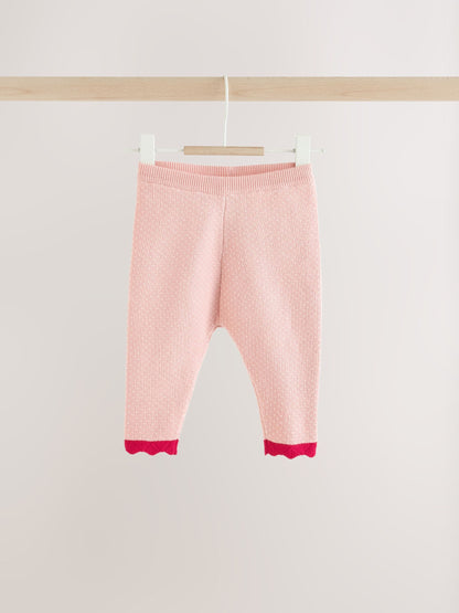 Pink Santa Knitted Baby Jumper and Leggings Set (0mths-2yrs) - image 7