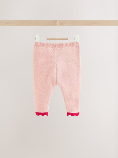 Pink Santa Knitted Baby Jumper and Leggings Set (0mths-2yrs) - image 9