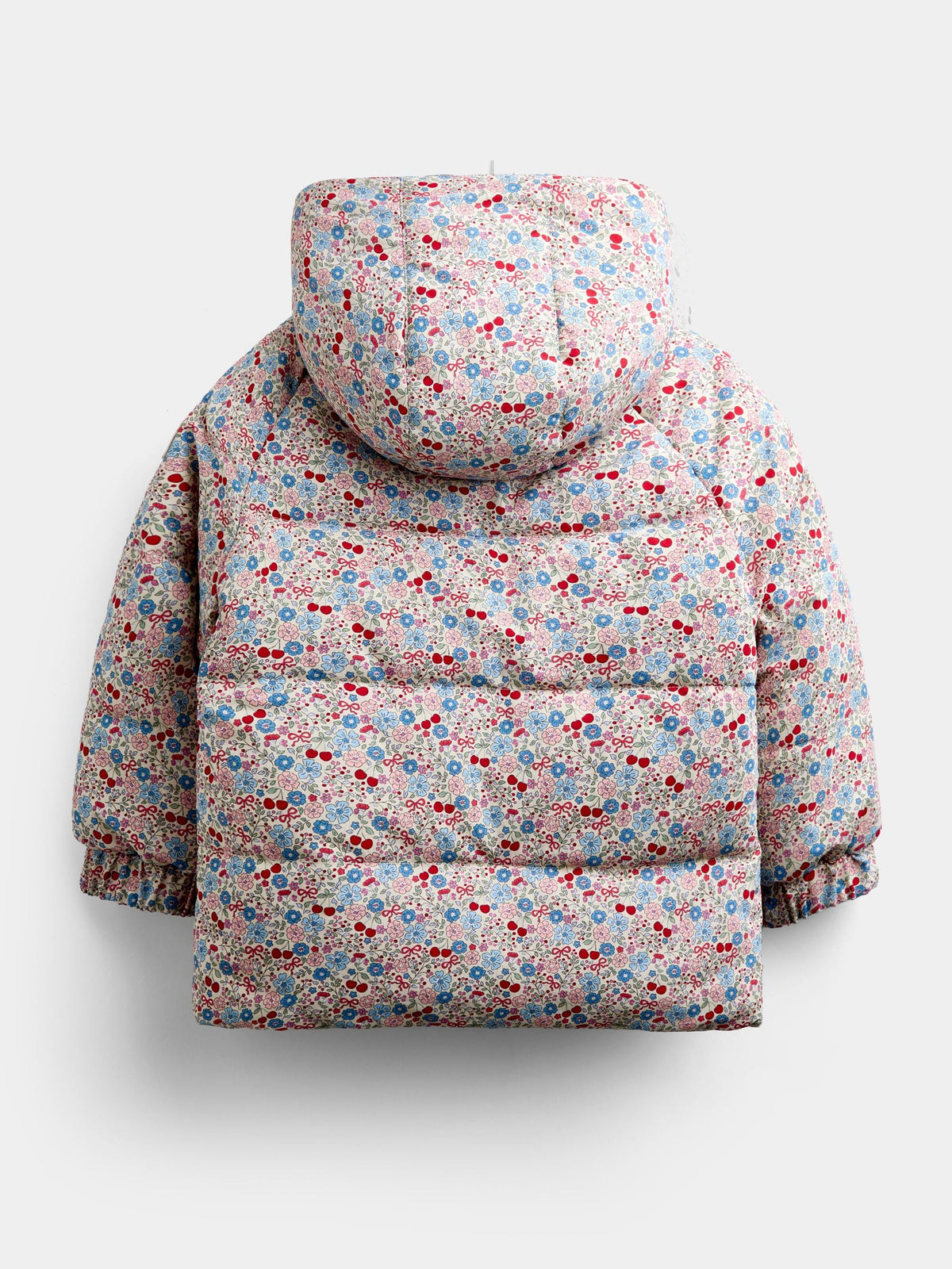 JoJo Maman Bébé Light Blue Gingham Reversible Puffer Coat - image 5