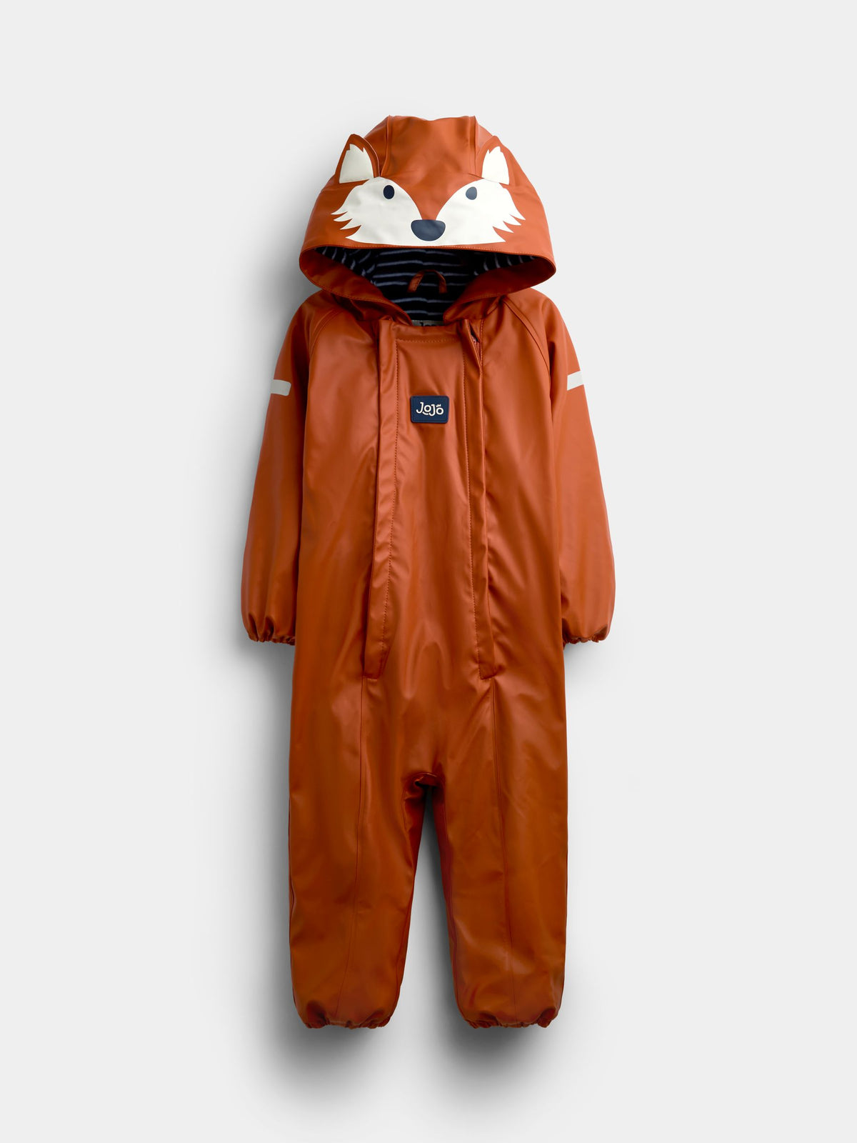 JoJo Maman Bébé Orange Fox Waterproof Fleece Lined Puddlesuit - image 1