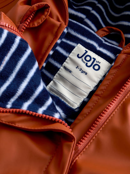 JoJo Maman Bébé Orange Fox Waterproof Fleece Lined Puddlesuit - image 6