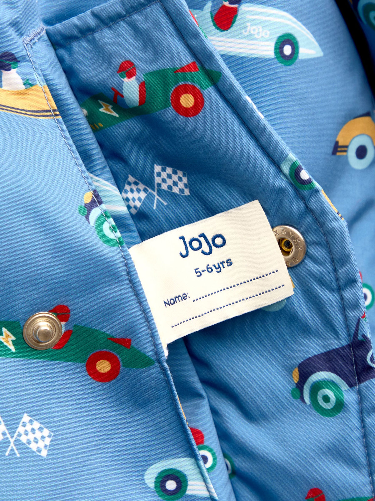 JoJo Maman Bébé Blue Racecar Reversible Cosy Lined Jacket - image 7