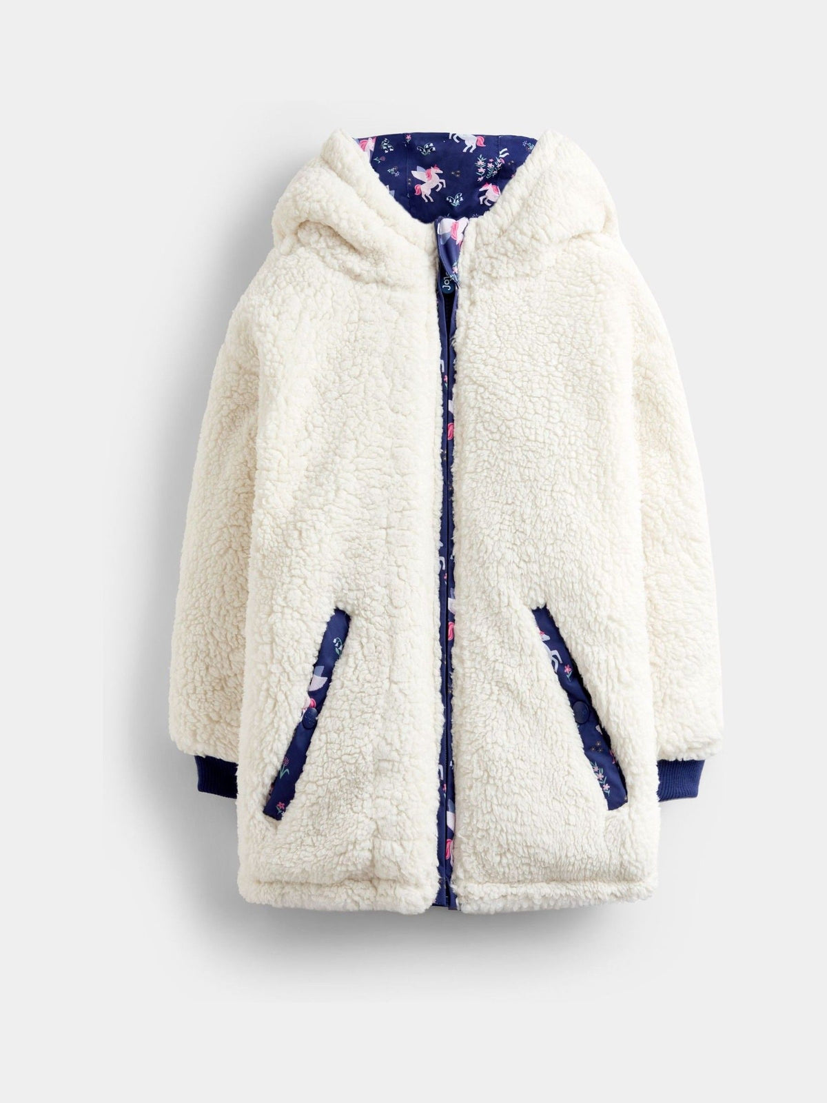 JoJo Maman Bébé Navy Unicorn Reversible Jacket - image 2