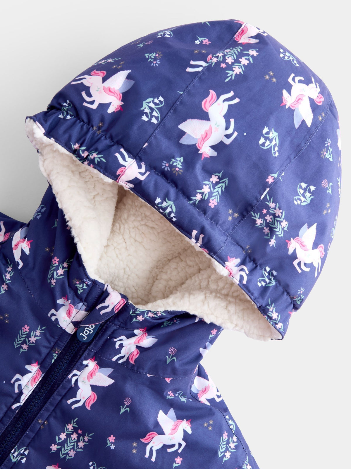 JoJo Maman Bébé Navy Unicorn Reversible Jacket - image 5