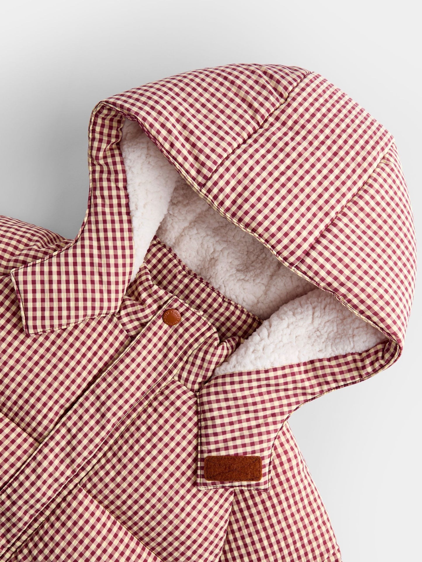 Dsiney Kidz - Jojo Maman Bébé Brown Gingham Cosy Lined Puffer Jacket image 4