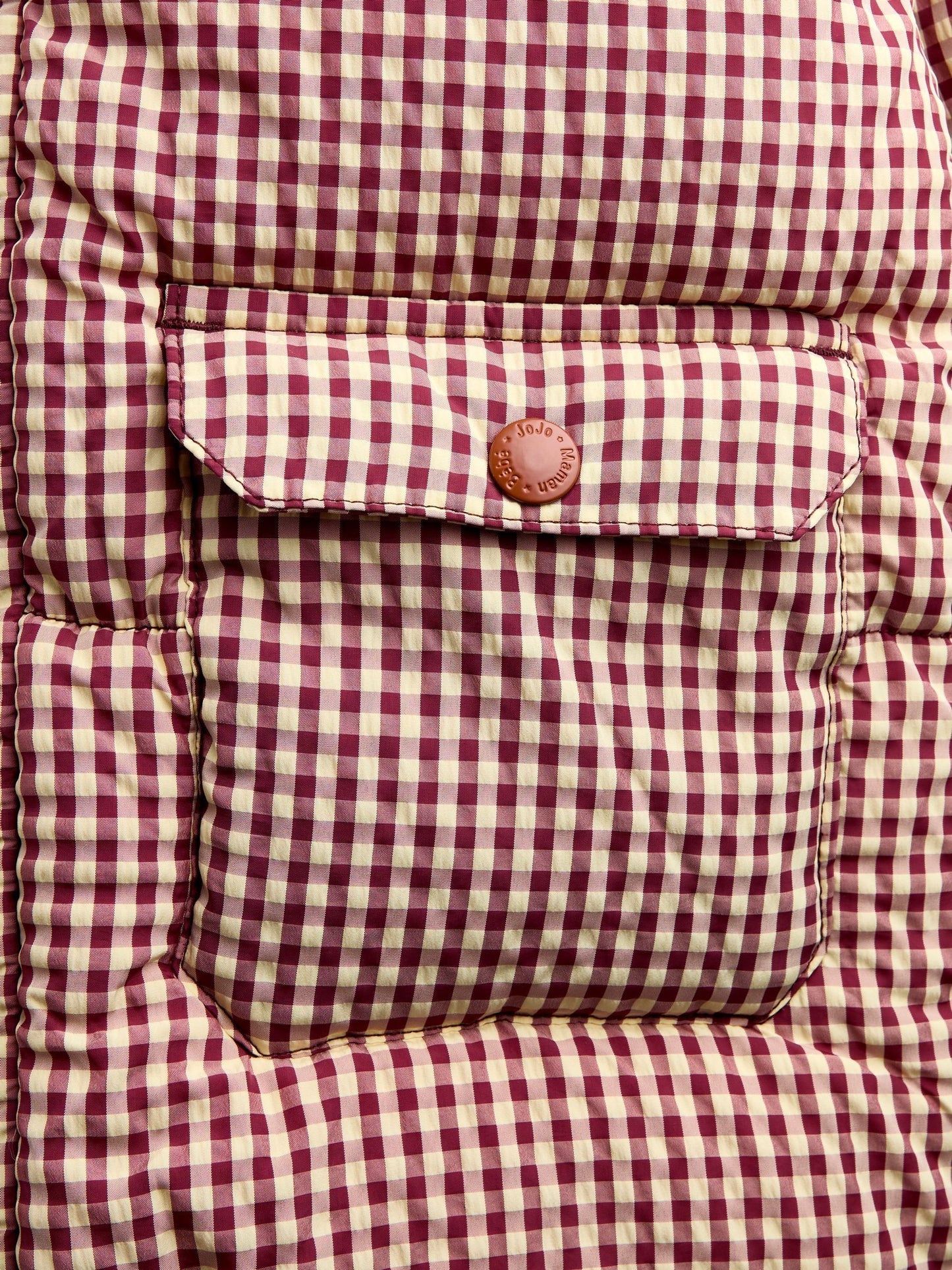 Dsiney Kidz - Jojo Maman Bébé Brown Gingham Cosy Lined Puffer Jacket image 5