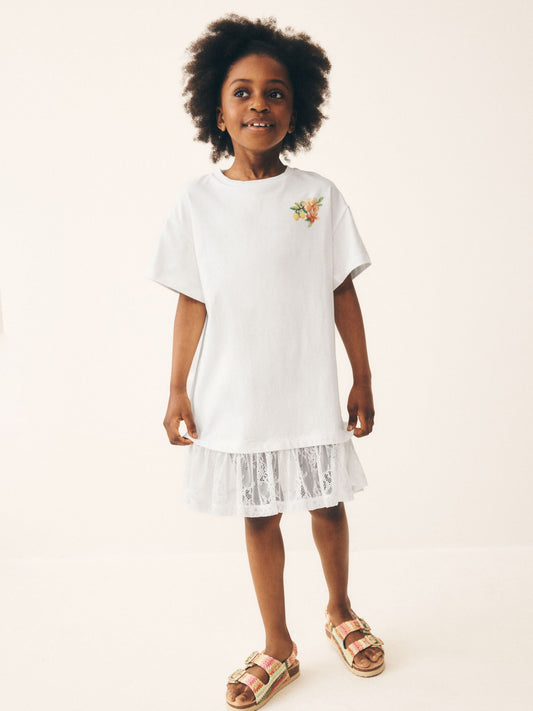 Dsiney Kidz - White Lace 2-In-1 T-Shirt Dress (3-16yrs) image 2