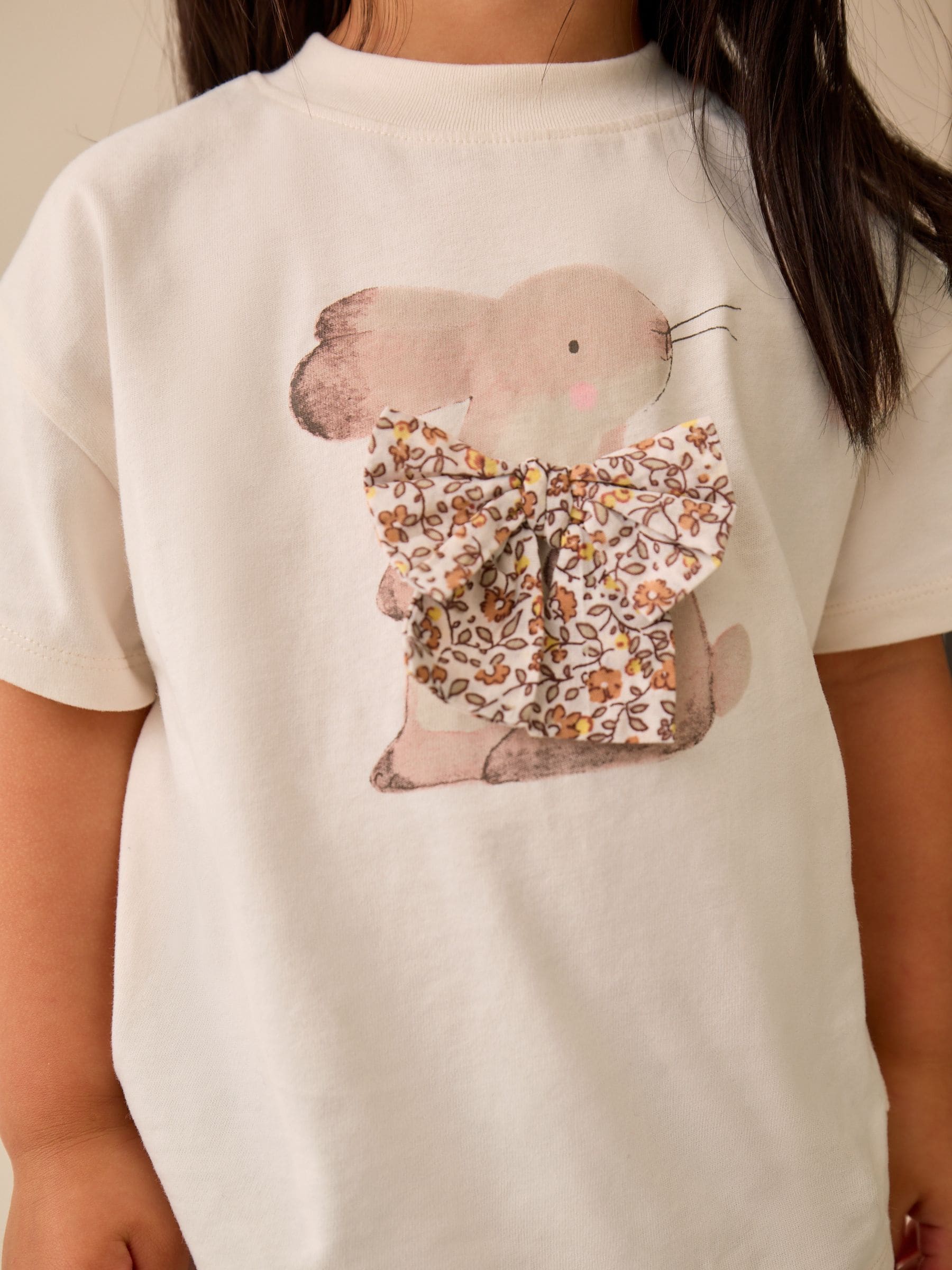 Dsiney Kidz - Ecru White Bunny Short Sleeve T-Shirt (3mths-7yrs) image 3
