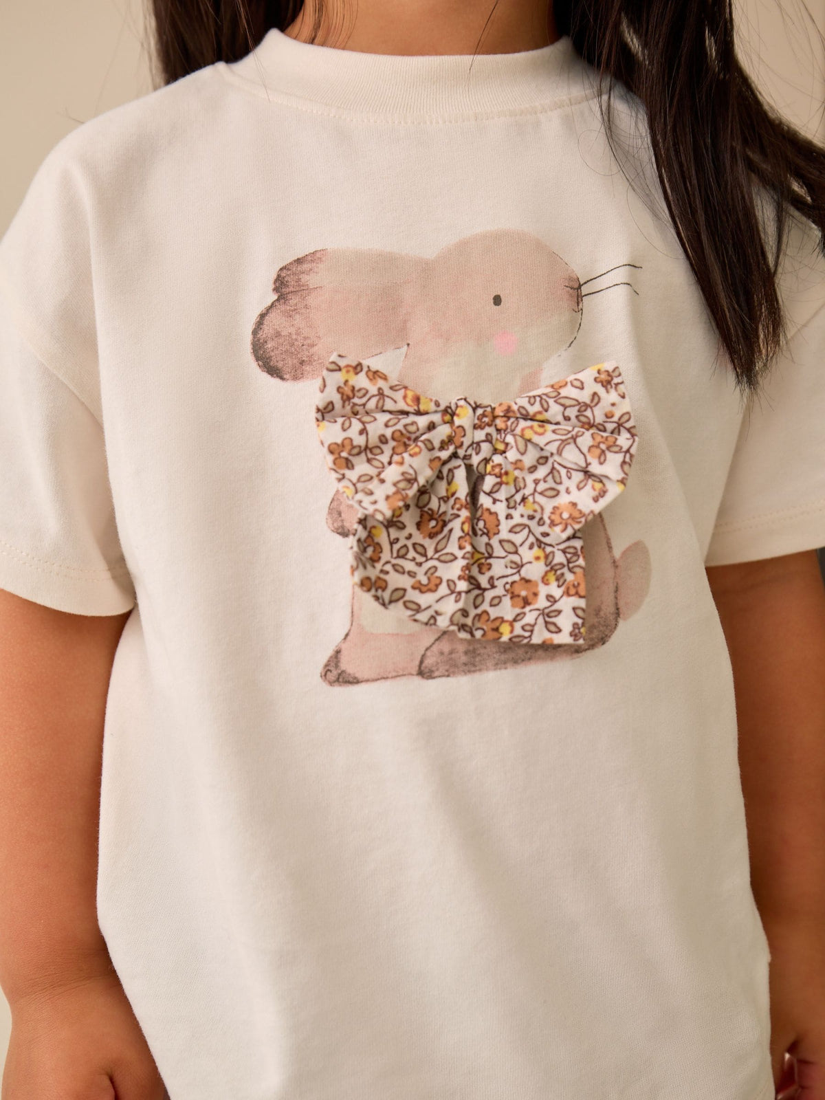 Dsiney Kidz - Ecru White Bunny Short Sleeve T-Shirt (3mths-7yrs) image 3
