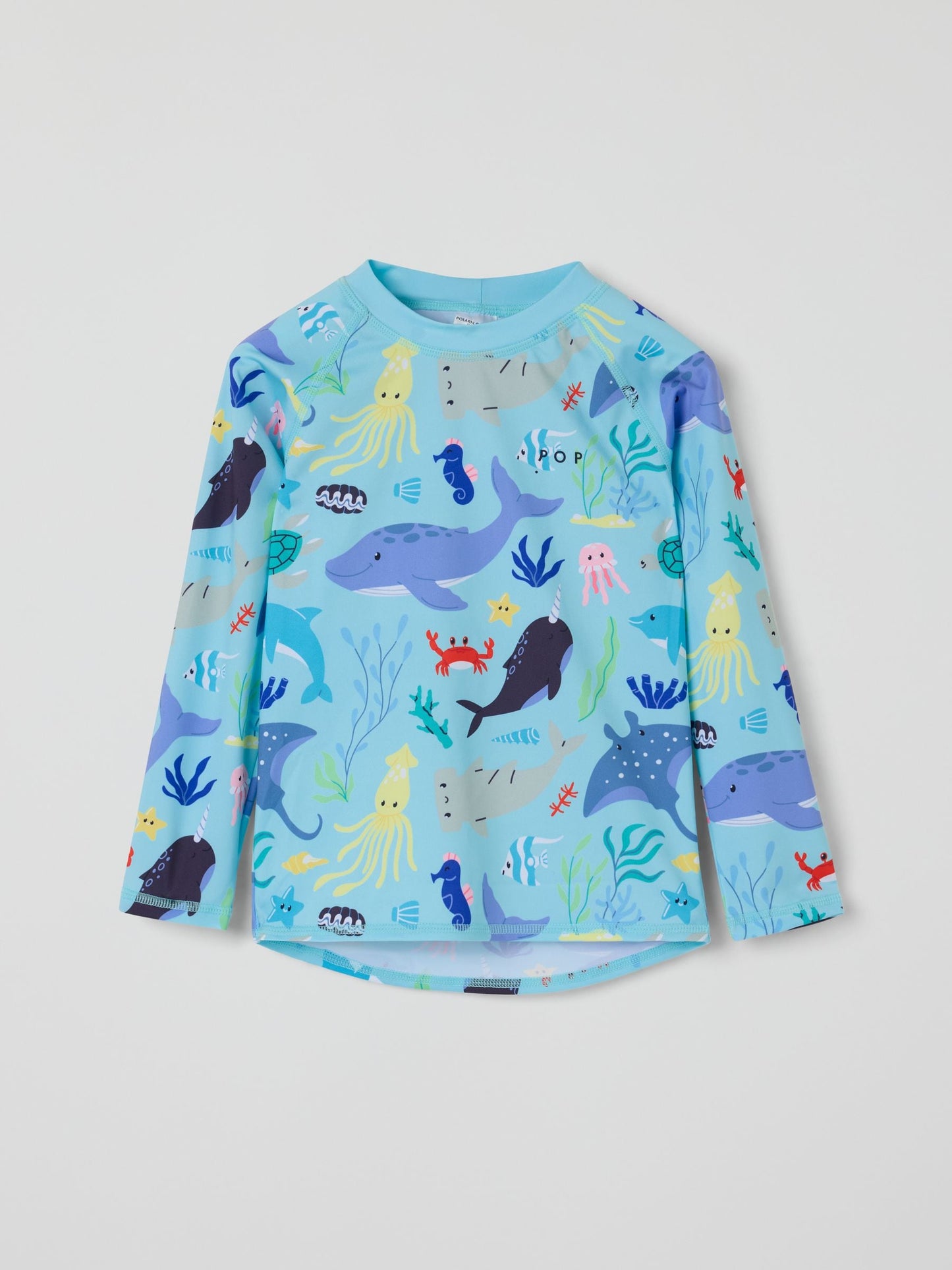 Polarn O. Pyret Blue Unicorn Rash Vests image 1