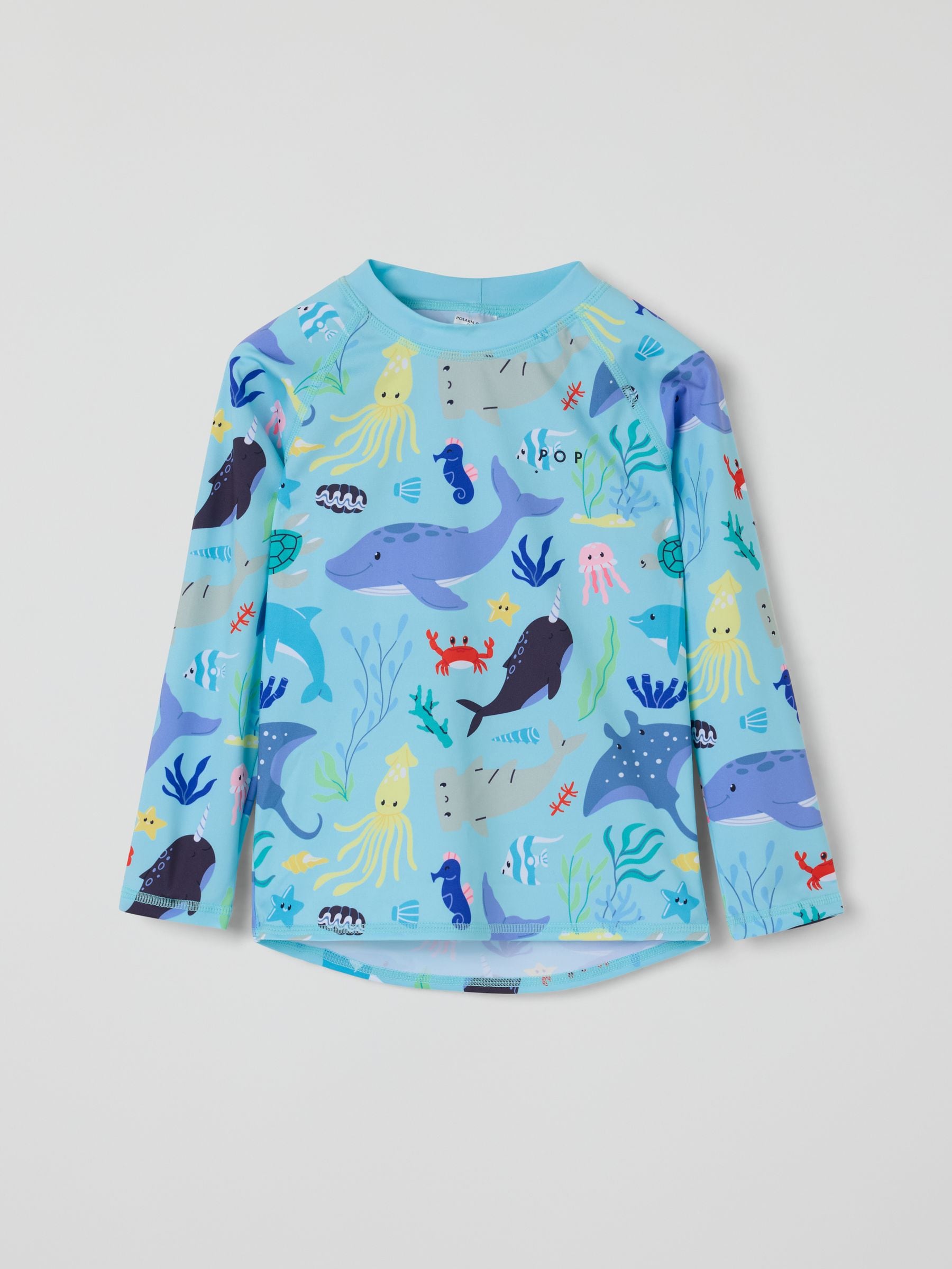 Polarn O. Pyret Blue Unicorn Rash Vests image 1