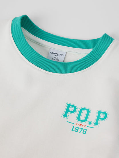 Polarn O. Pyret White Varsity Style T-Shirt image 4