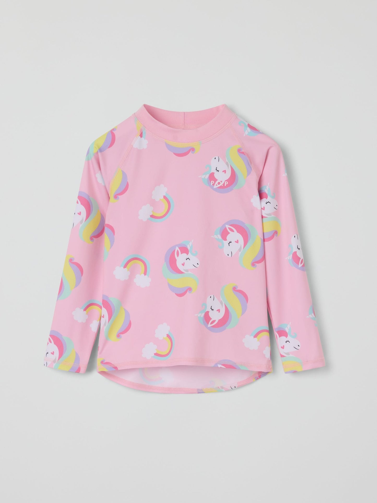 Polarn O. Pyret Light Pink Unicorn Rash Vests image 1