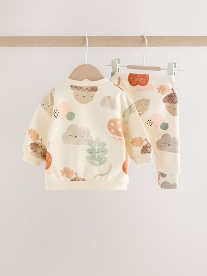 Dsiney Kidz - Neutral Autumn Print Sweatshirt and Leggings Baby Set (0mths-2yrs) (0mths-2yrs) image 5