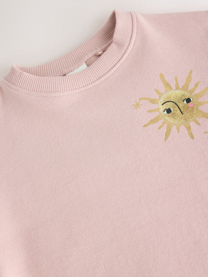 Dsiney Kidz - Ecru Moon Long Sleeve Sweat Dress (3mths-7yrs) image 3
