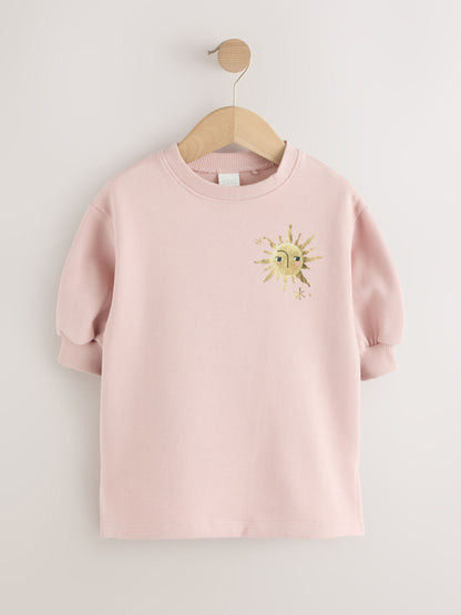 Dsiney Kidz - Ecru Moon Long Sleeve Sweat Dress (3mths-7yrs) image 1