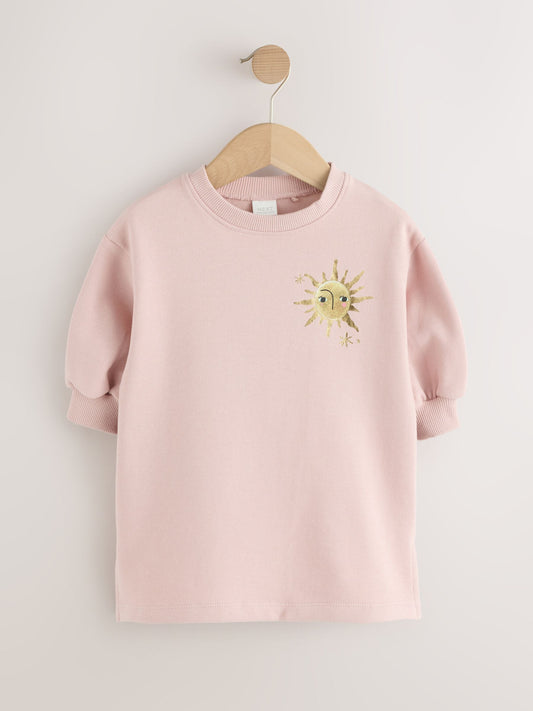 Dsiney Kidz - Ecru Moon Long Sleeve Sweat Dress (3mths-7yrs) image 1