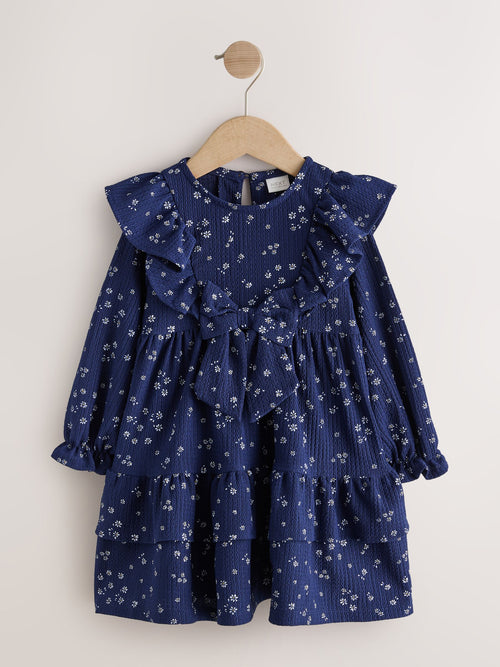 Dsiney Kidz - Navy Long Sleeve Tiered Dress (3mths-7yrs) image 1