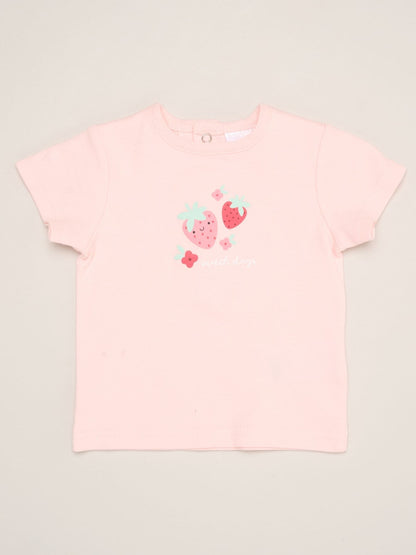 Rock-A-Bye Baby Boutique Dark Pink Dinosaur Print T-Shirt, Shorts And Plush Toy Set Outfit Set image 3