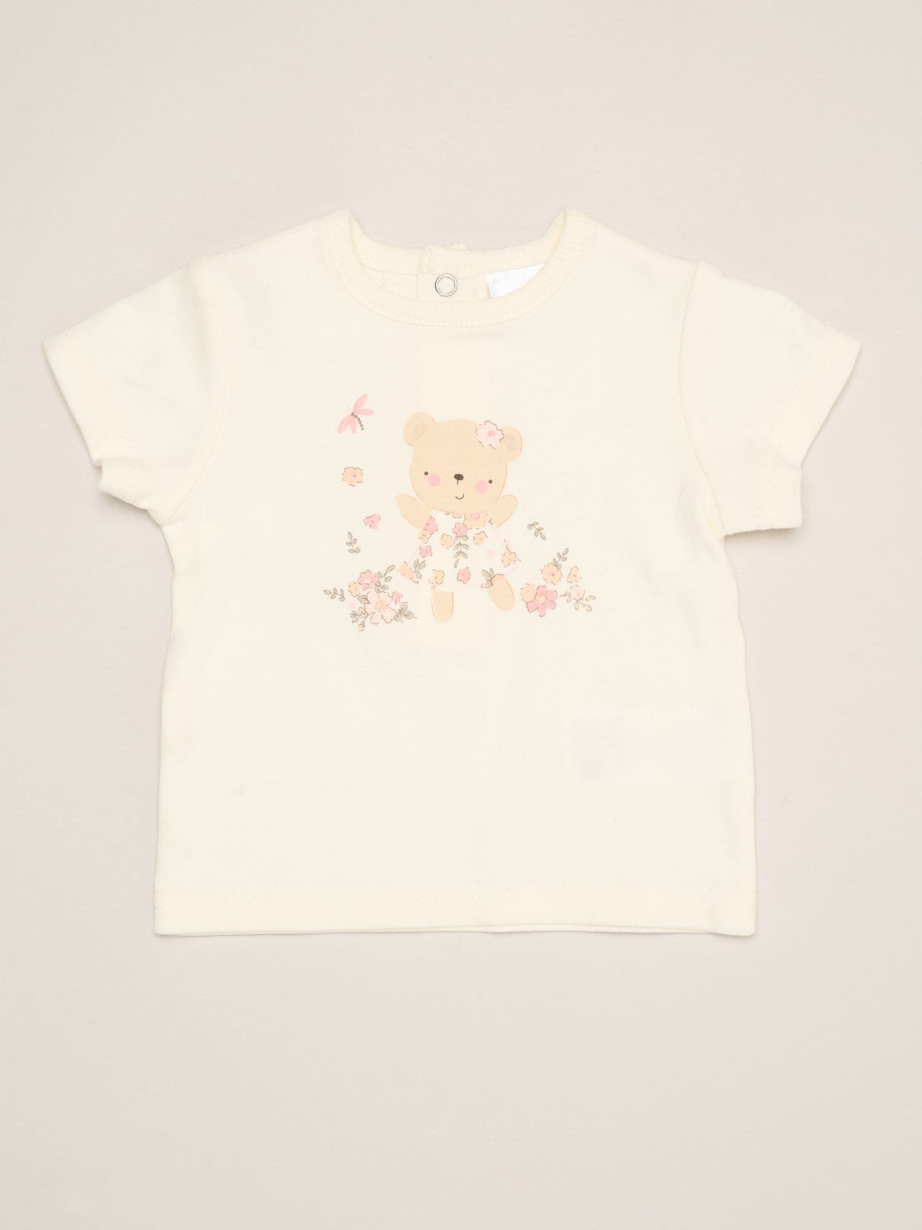 Rock-A-Bye Baby Boutique Brown Bear Print T-Shirt, Shorts and Plush Toy Outfit Set image 3