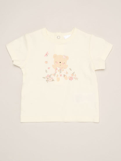 Rock-A-Bye Baby Boutique Brown Bear Print T-Shirt, Shorts and Plush Toy Outfit Set image 3