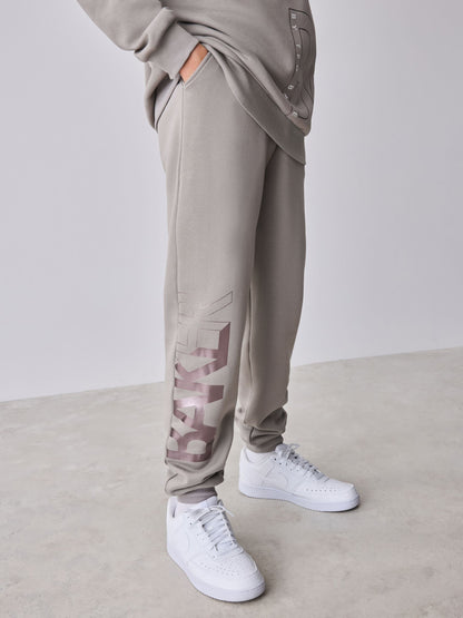 Dsiney Kidz - Baker by Ted Baker Charcoal Grey Oversized Graphic Sweatshirt and Joggers Set image 4