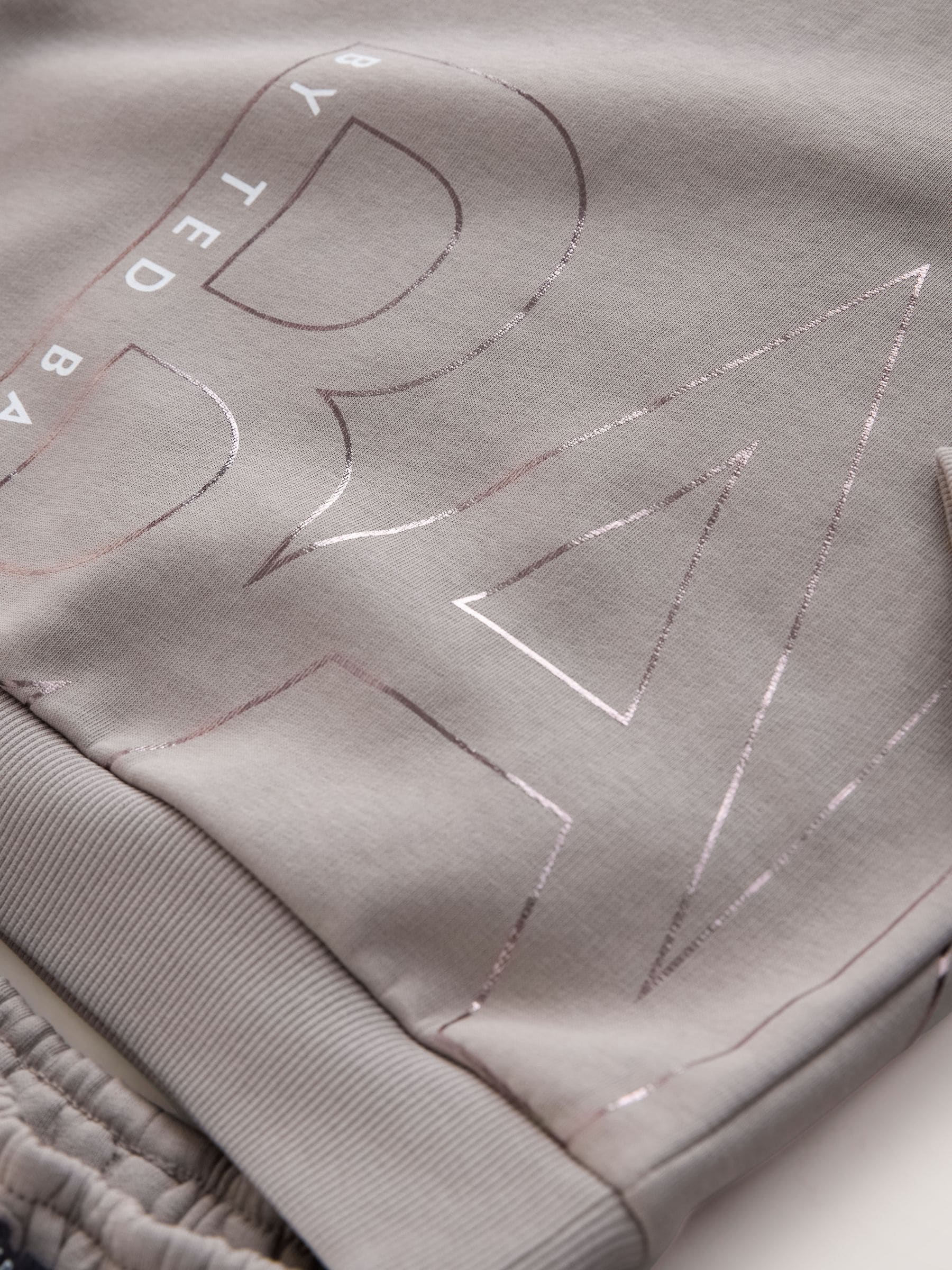 Dsiney Kidz - Baker by Ted Baker Charcoal Grey Oversized Graphic Sweatshirt and Joggers Set image 9