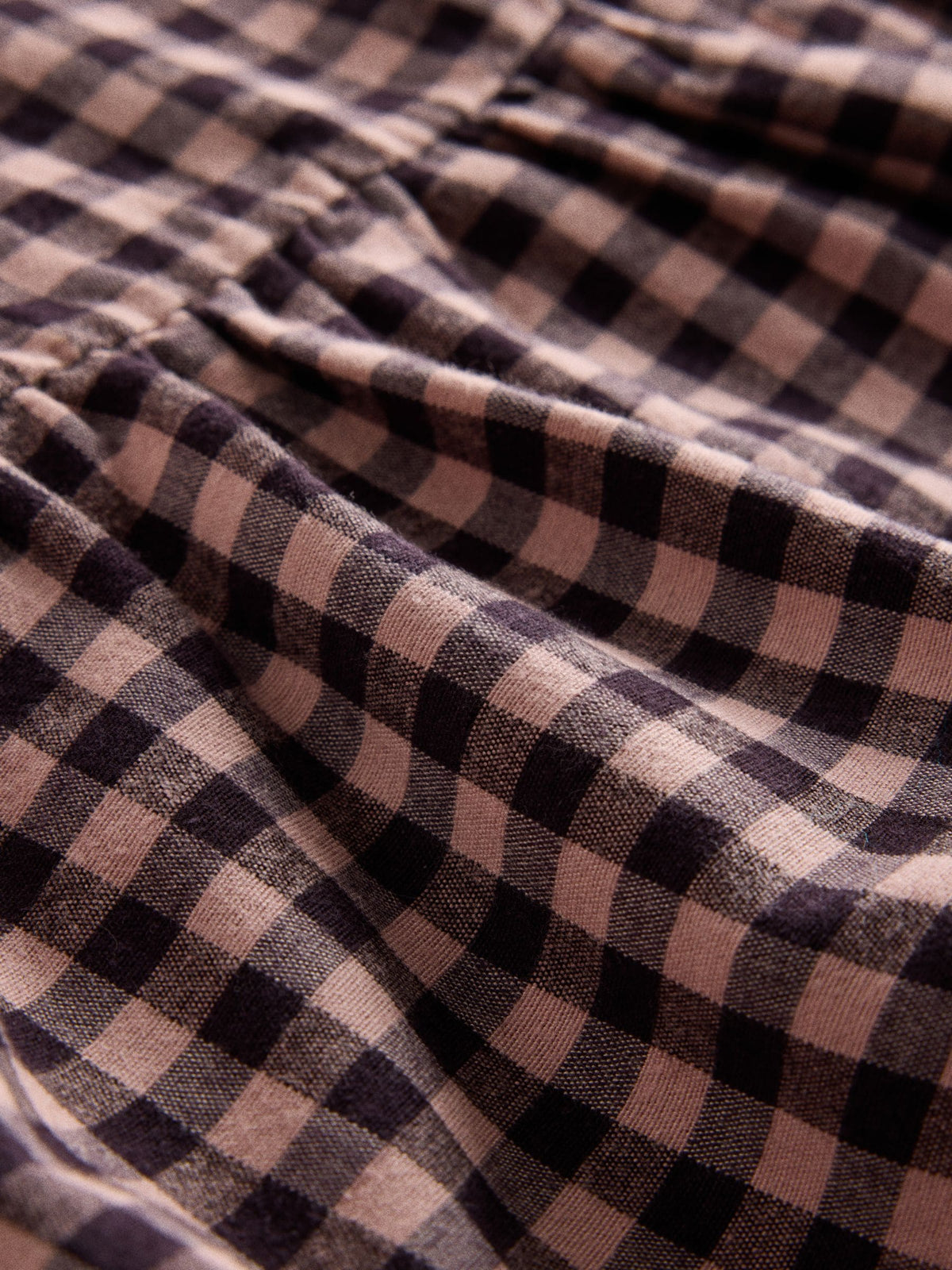 The Set Long Sleeve Brushed Flannel Check Dress and Ribbed Leggings Set Pink/Chocolate Brown - image 4