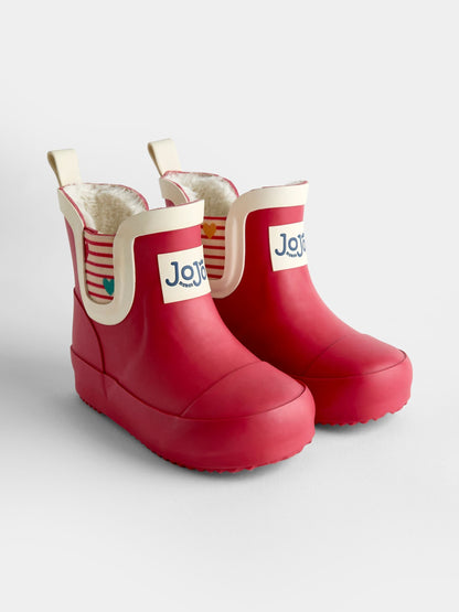 JoJo Maman Bébé Red Heart Cosy Lined Ankle Wellies - image 1