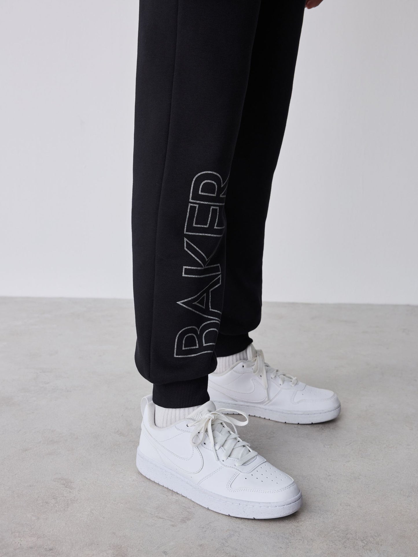 Dsiney Kidz - Baker by Ted Baker Black Foil Oversized Graphic Sweatshirt and Joggers Set image 6