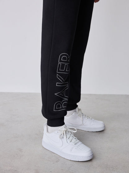 Dsiney Kidz - Baker by Ted Baker Black Foil Oversized Graphic Sweatshirt and Joggers Set image 6